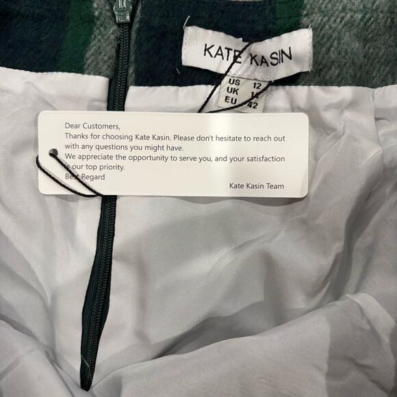 Women's Plaid Skirt High Waisted Pencil Mini Size 12 - Picture 4 of 8